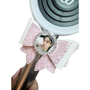 Dahyun TWICE Lightstick Bow for CANDYBONG Kpop Accessory Pink White Deco